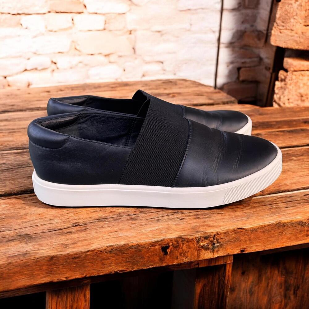 Vince Corbin Slip-On‎ Sneaker - Size 6.5 Women's Leather Black - Picture 6 of 8